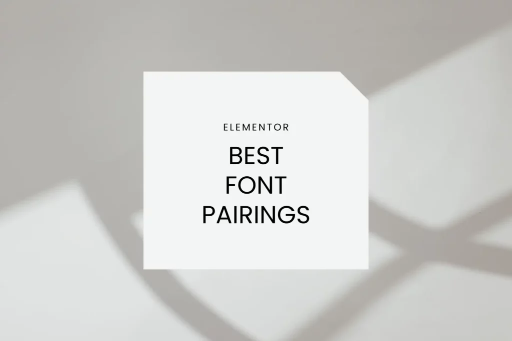 Best font combinations for Elementor title image
