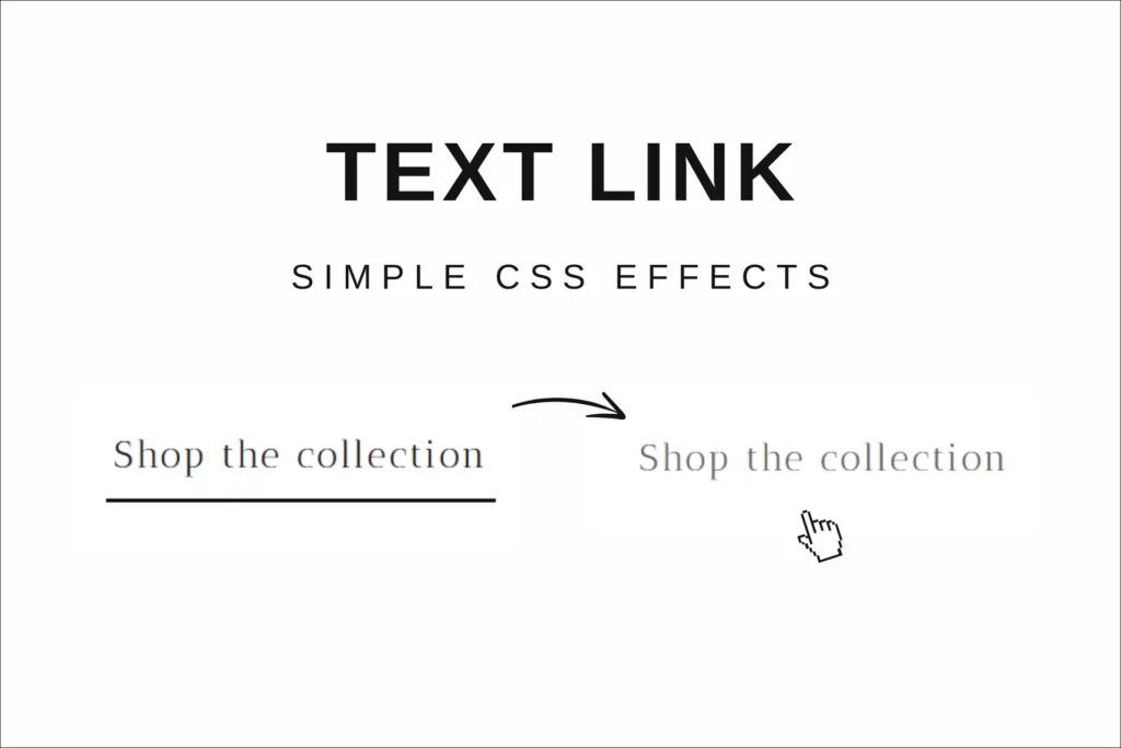 Featured image. CSS simple text link button effect image
